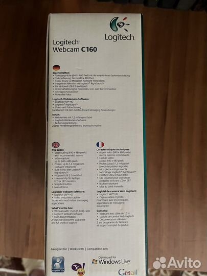 Web камера logitech с микрофоном для компьтера