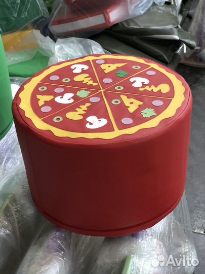 Пуфы Пицца для игр и дизайна