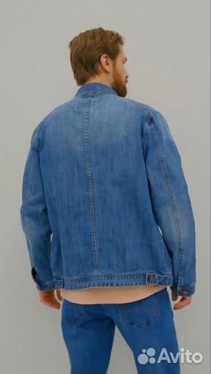 Куртка мужская джинсовая синяя 48 размер