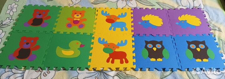 Детский коврик для ползания пазл