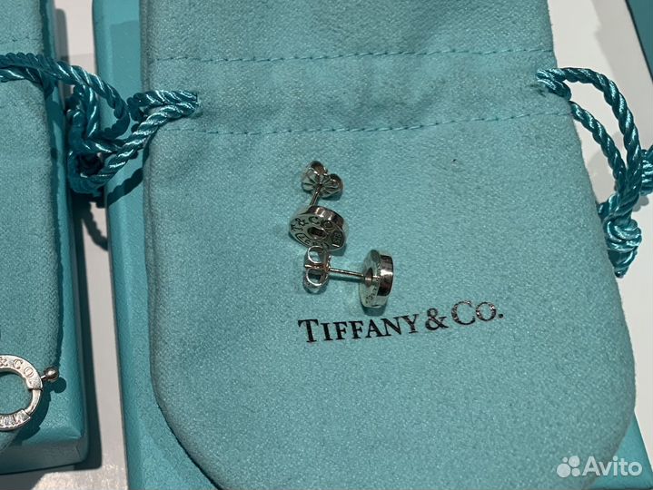 Серьги Tiffany круглые Оригинал Новые