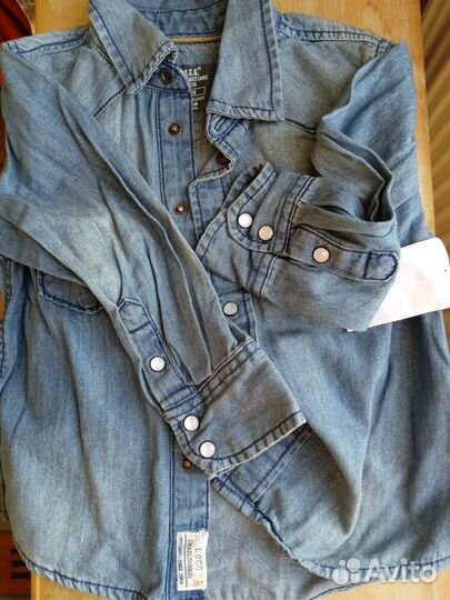 Джинсовая HM рубашка для мальчугана р.98