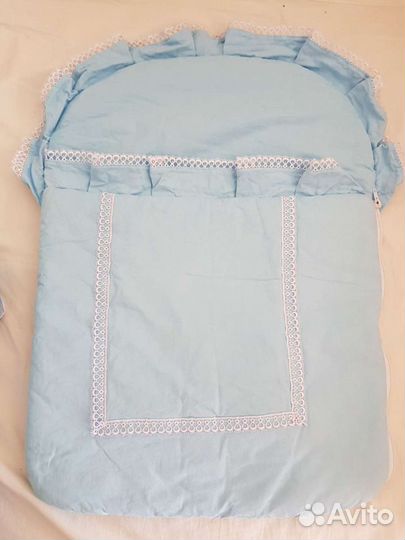 Конверт на выписку голубой лето