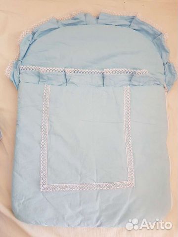 Конверт на выписку голубой лето