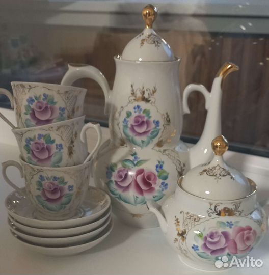 Сервизы кофейные СССР и ГДР, хрусталь советский