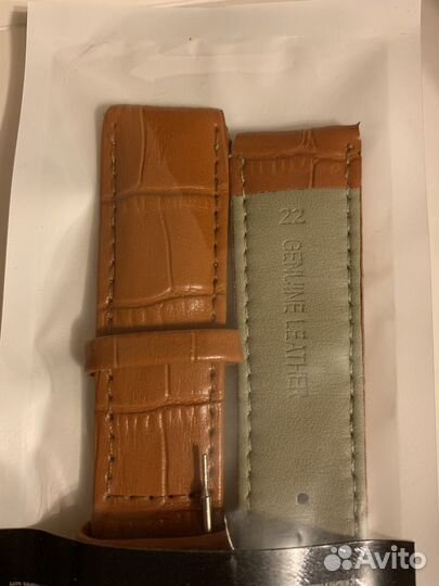 Ремень мужской для часов наручных на 22 мм