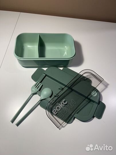 Ланч бокс с приборами новый