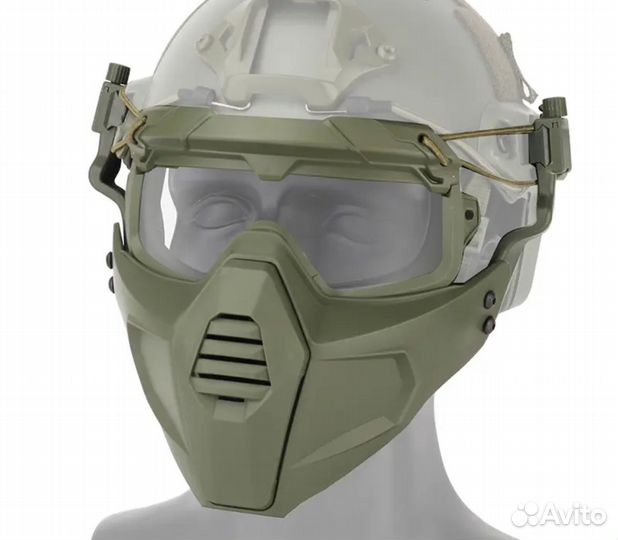 Тактическая Маска Полумаска для Шлема
