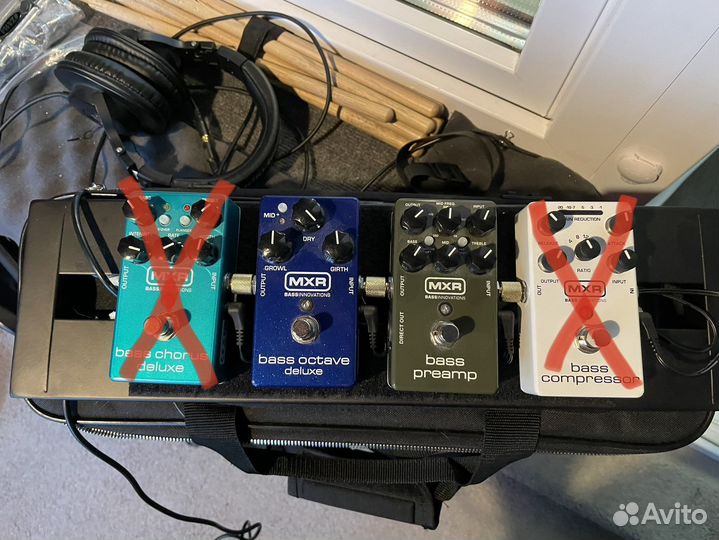 Кейс + педалборд для басгитары mxr педали