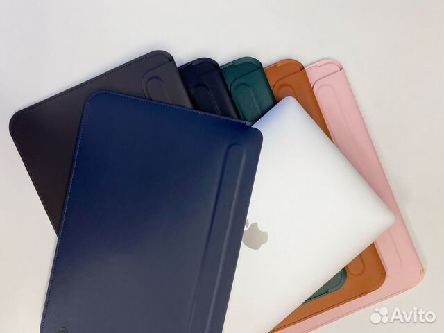 Чехол для MacBook Pro Air 13/14/16 M1/M2 эко кожа