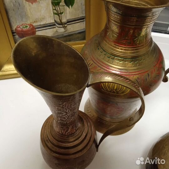 Кувшин ваза латунь Индия