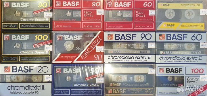 Аудиокассеты Basf Denon Sony Akai GoldStar TDK JVC