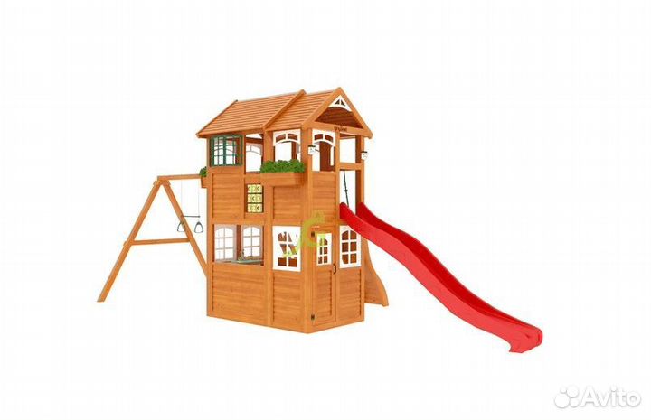Детская площадка из дерева Клубный домик 2 Luxe