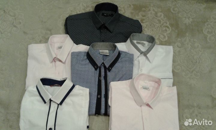 Б/у Школьные рубашки на мальчика рост 134