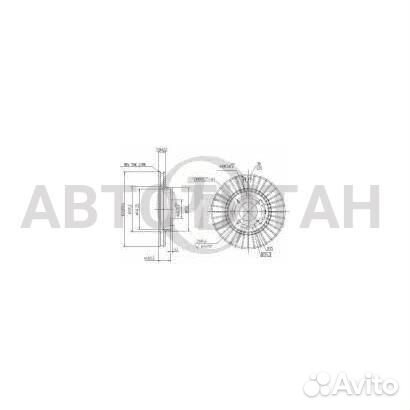 Диск тормозной передний (260x23 ) 4 отв Honda Acco