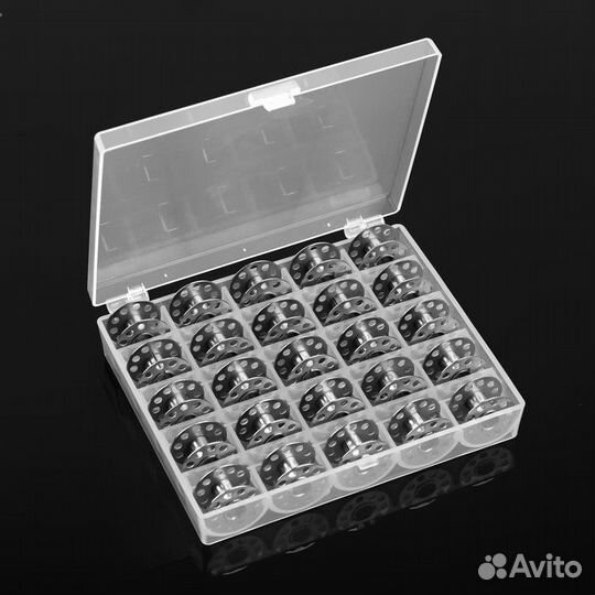 Набор металлических шпулек 25 штук в боксе