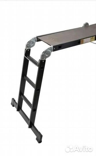 Лестница 4х4 worky Profi Black с помостом, высота