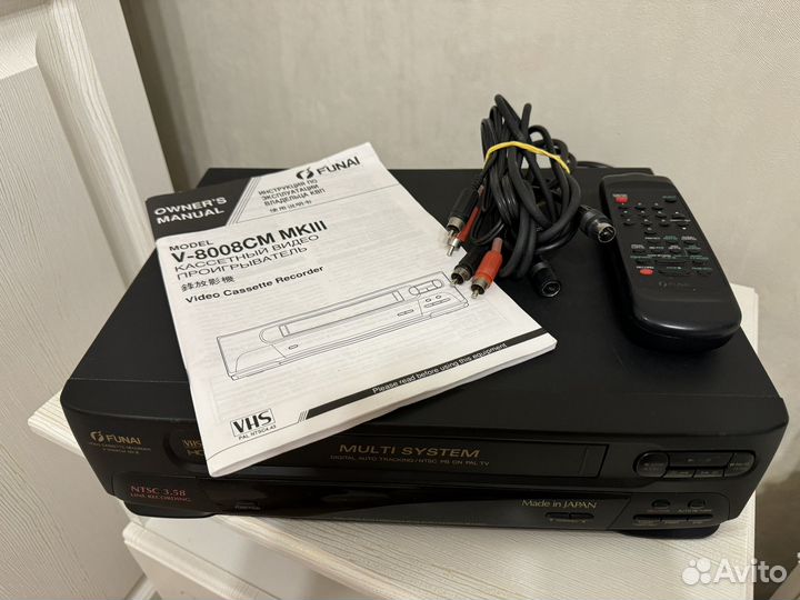 Видеомагнитофон японский Funai v-8008CM