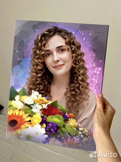 Портрет, картина по фото на холсте Ростов-на-Дону