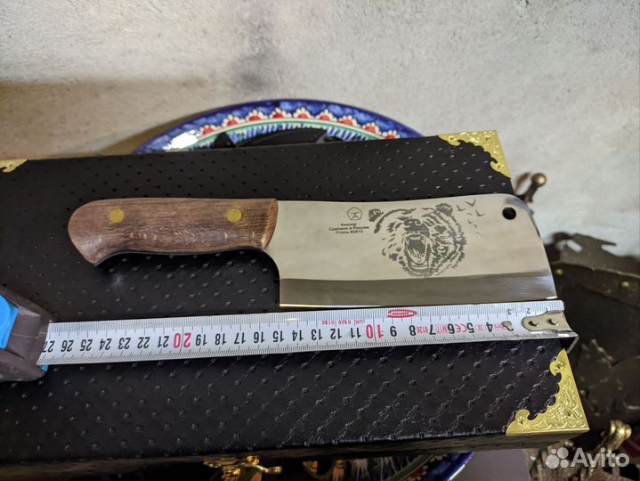 Кухонный нож топорик ручной работы