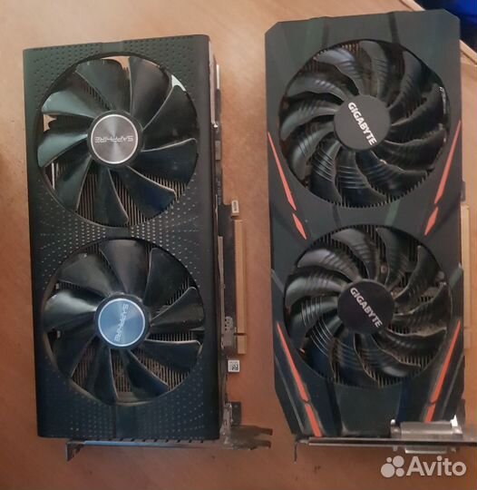 2 видеокарты RX480/8 и RX580/8