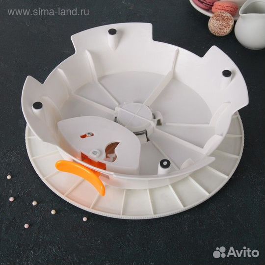 Подставка для торта вращающаяся, d30,5 см, с рычаг