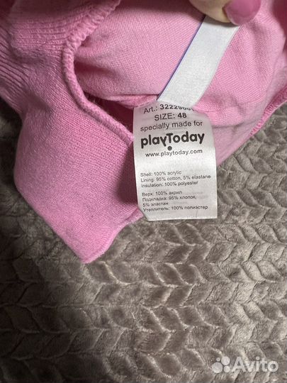 Шапка шлем для девочки балаклава новая р 48