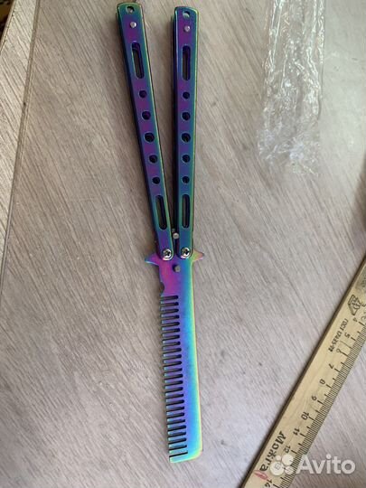 Трюковой нож бабочка расчёстка. Железная