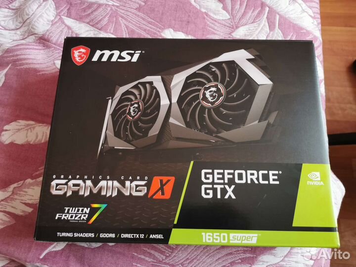 Видеокарта msi GTX 1650 super 4gb gddr 6