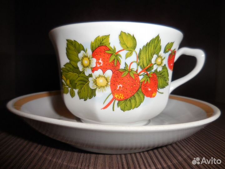 Фарфоровый Качественный Чайный Сервиз на 6 Персон