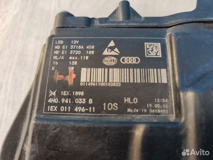 Фара левая Audi A8 3 Д4 2010-2017