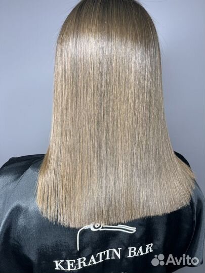 Кератиновое выпрямление волос