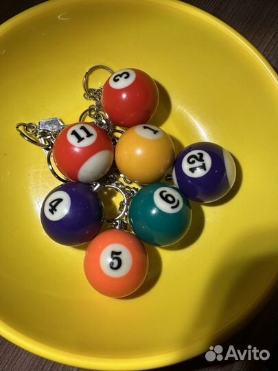 Брелок Бильярдный шар / 7 штук