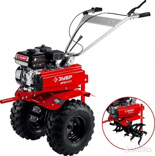 Мотоблок бензиновый зубр мтб-400 У с понижающей пе