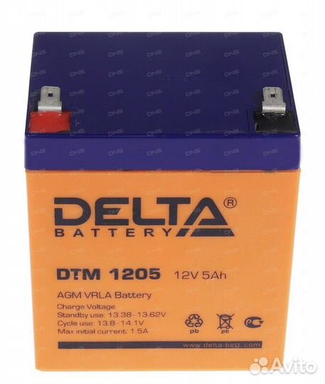 Аккумуляторная батарея для ибп Delta DTM 1205 12V