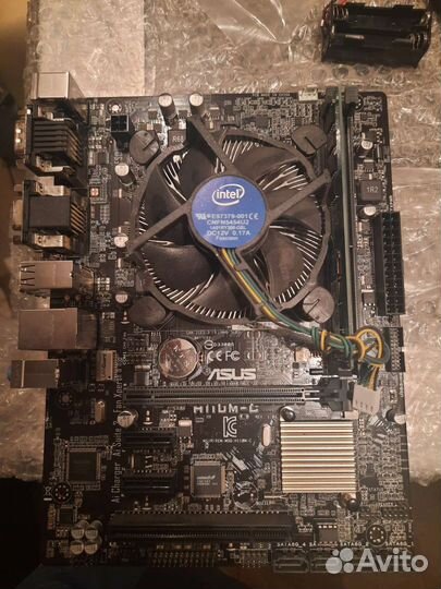 Материнская плата Asus h110 + процессор