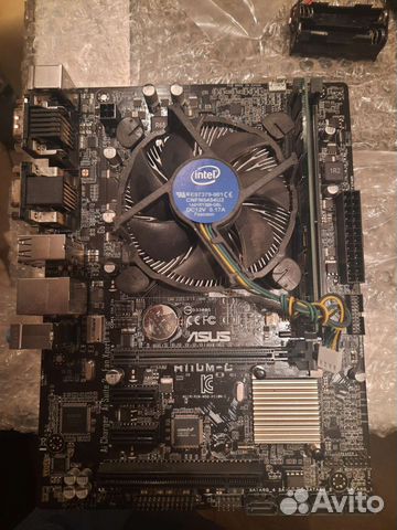 Материнская плата Asus h110 + процессор