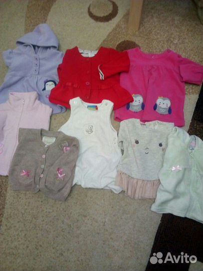 Вещи для девочки до года