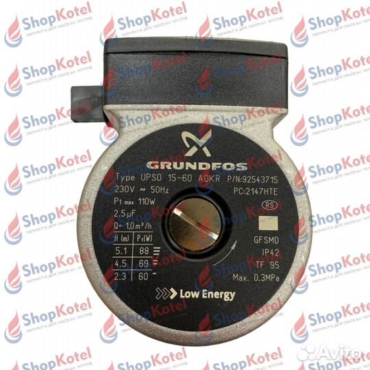 Насос циркуляционный Grundfos UPS 15-60 aokr -3