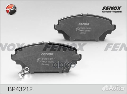 Колодки передние fenox BP43212 BP43212 fenox