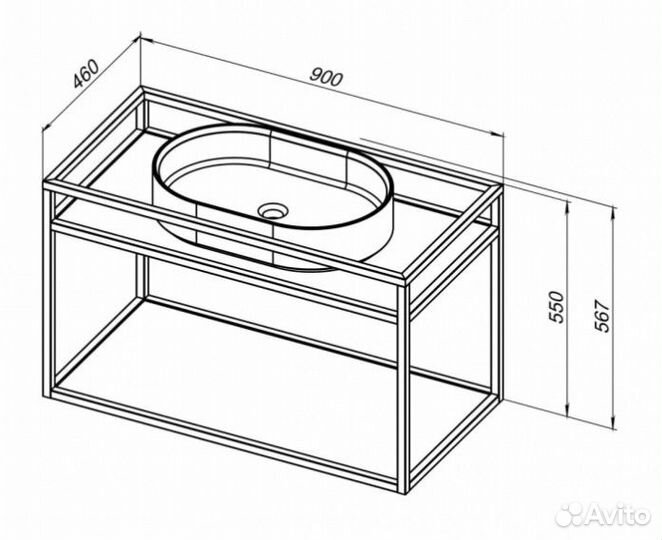 Мебель для ванной Allen Brau Liberty 90 см черный подвесная