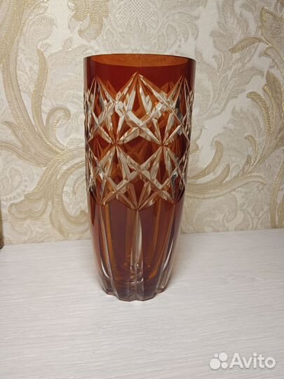 Ваза красное стекло СССР