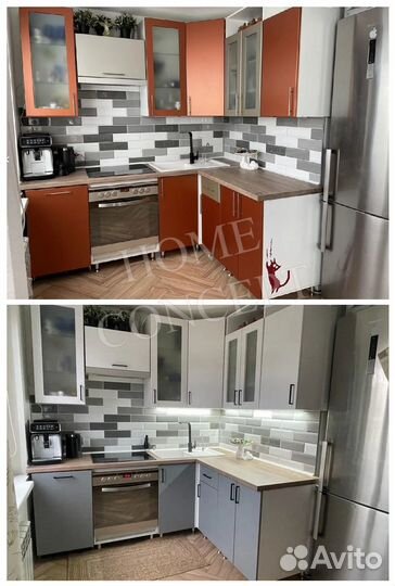 Замена фасадов кухни. Перекраска