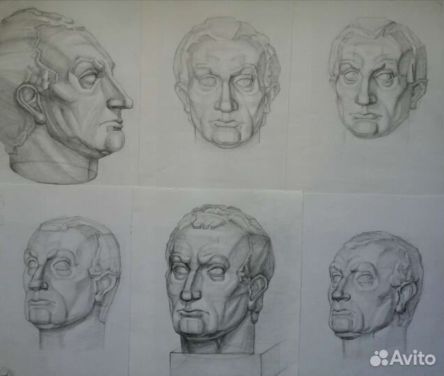 Академический рисунок (головы)
