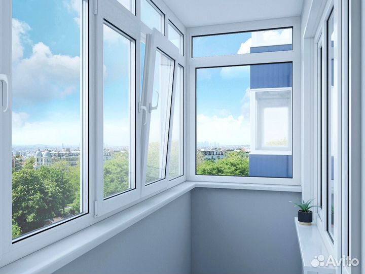 Остекление балконов и лоджий под ключ