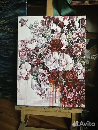 Интерьерная картина букет цветов