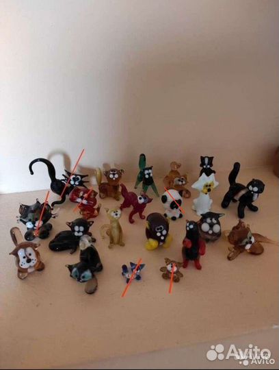 Статуэтка кот стекло