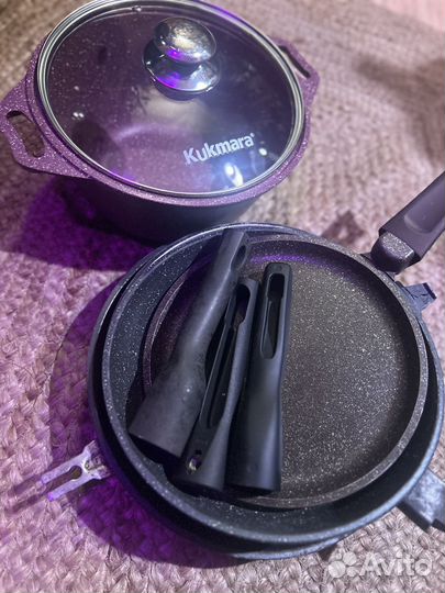 Сковороки и кастрюля разной степени бу