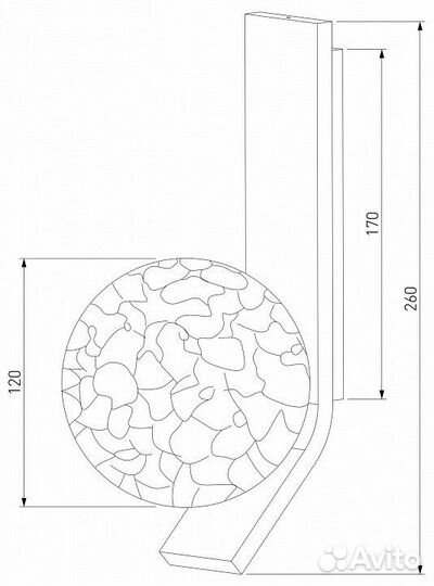 Бра Eurosvet Luxor 40019/1 серебро