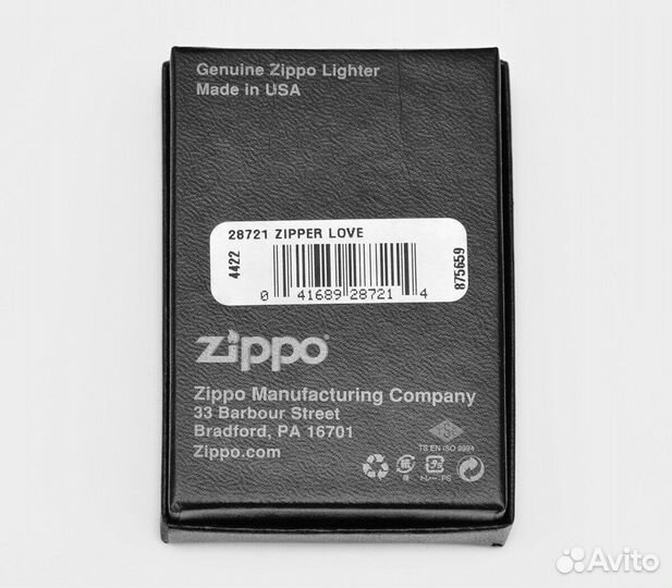 Зажигалка Zippo 28721 Zipper Love Оригинал Новая